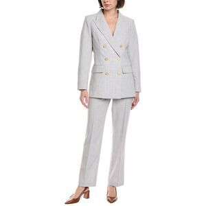Pascale La Mode Womens  2Pc Suit, Gray